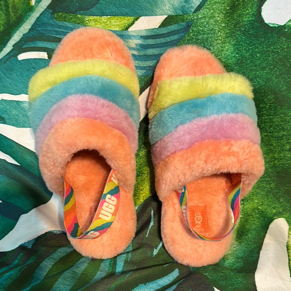 UGG Multicolor Fluff Yeah Slide Slippers